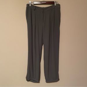 Eileen Fisher Grey Silk Pant; Size Small